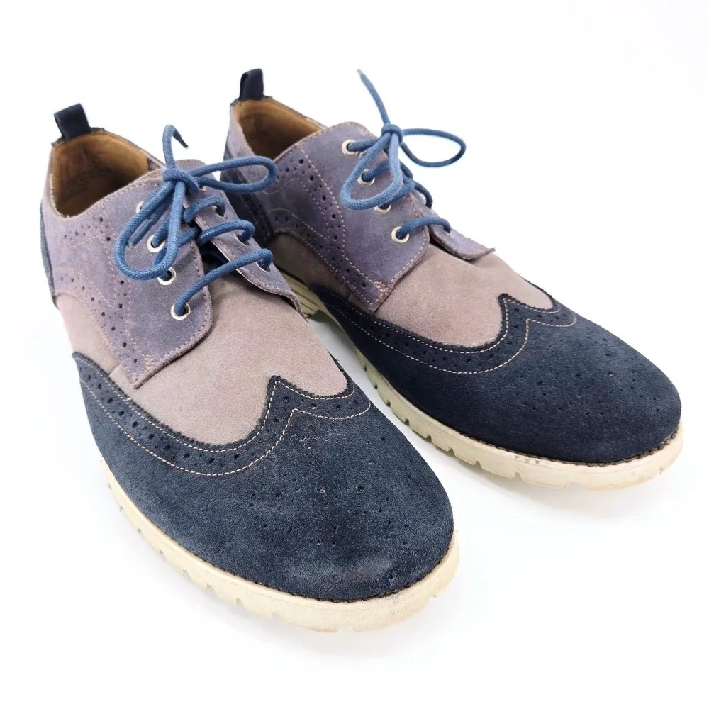 Hush Puppies Three-Tone‎ Suede Wingtip Oxford Brogues Gorpcore 13 EW